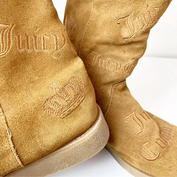 SZ 10 Juicy Couture Knee Boots Tan - Picture 5 of 6